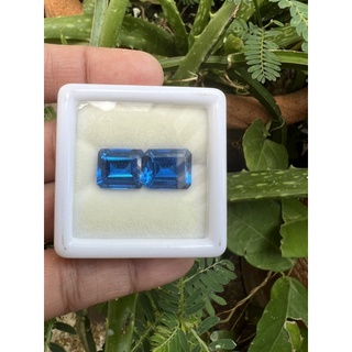 Blue Spinel 13 carats 10x12mm 2 pieces