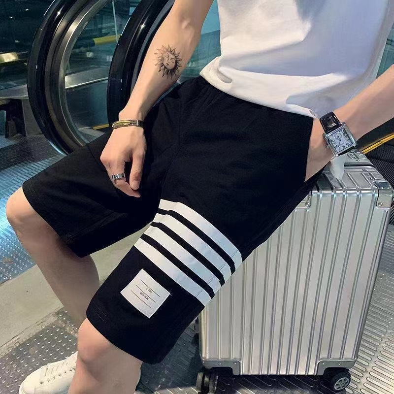 กางเกงกีฬาขาสั้นลำลองผู้ชาย ใหม่ US สไตล์อินเทรนด์ Unisex