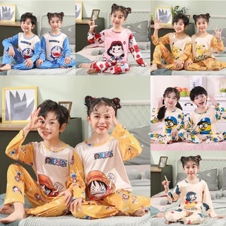 ลด10% โค้ด DDXDECW4 ชุดนอนเด็กลายการ์ตูนชุดยาวแบบน่ารักพร้อมส่ง100cm-150cm นื้อผ้าลื่นใส่สบาย