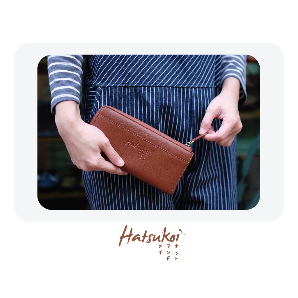 กระเป๋าสตางค์ซิปรอบหนังแท้ รุ่น L-Zip (Hatsukoi Leather Bag)