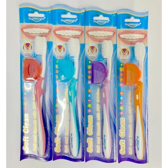 แปรงสีฟัน แปรงจัดฟัน Dr. Phillips ซอฟท์ คลีน Soft clean สำหรับจัดฟัน
