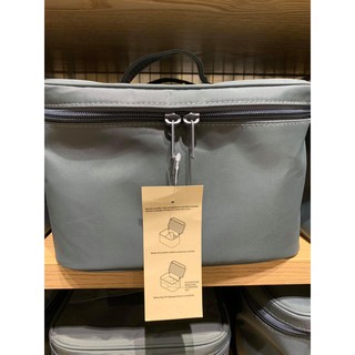 กระเป๋าเครื่องสำอาง Muji แบบพกพา ขนาด M  MAKEUP BOX M Gray / Approx. 16*23*15.5 cm