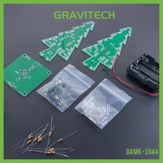 [Gravitechthai]3D Christmas Tree 7-Color LED Soldering Kit