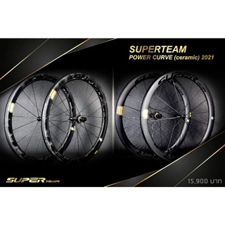 ล้อ​เสือหมอบ​คาร์บอน​ยี่ห้อ​super team รุ่น power cuvre รุ่นเริ่มราคาดี ลูกปืนceramic