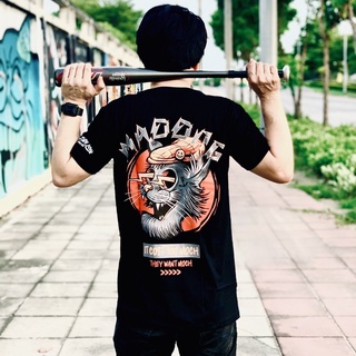 Maddogstreet ® เสี้อยืด ลาย รุ่น แมวส้ม แขนสั้น เสื้อยืดผู้ชาย