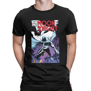 เสื้อยืดแขนสั้น คอกลม ผ้าฝ้าย 100% พิมพ์ลายกราฟฟิค Moon Knight 2022