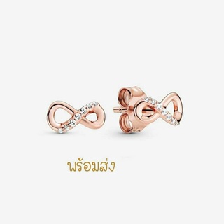 Pandora rose earrings ต่างหูอินฟินิตี้