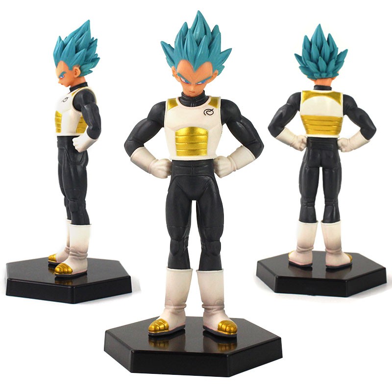 การ์ตูนอะนิเมะ Dragon Ball Z ผมสีฟ้า Vegeta Master Piece ตัวเลข Super Saiyan Vegeta PVC Action Figur