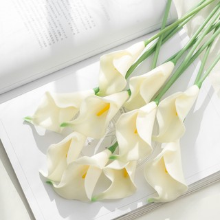 ok.holiday～Mini Calla Lily บัวเกือกม้า ดอกไม้ประดิษฐ์ PU ดอกคาลล่า ดอกไม้ประดิษฐ์ Calla Lily ต้นไม้ประดิษฐ์ตกแต่งบ้าน