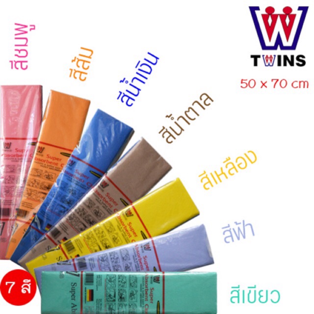 Twins ผ้าซับน้ำอเนกประสงค์เซลลูโลส