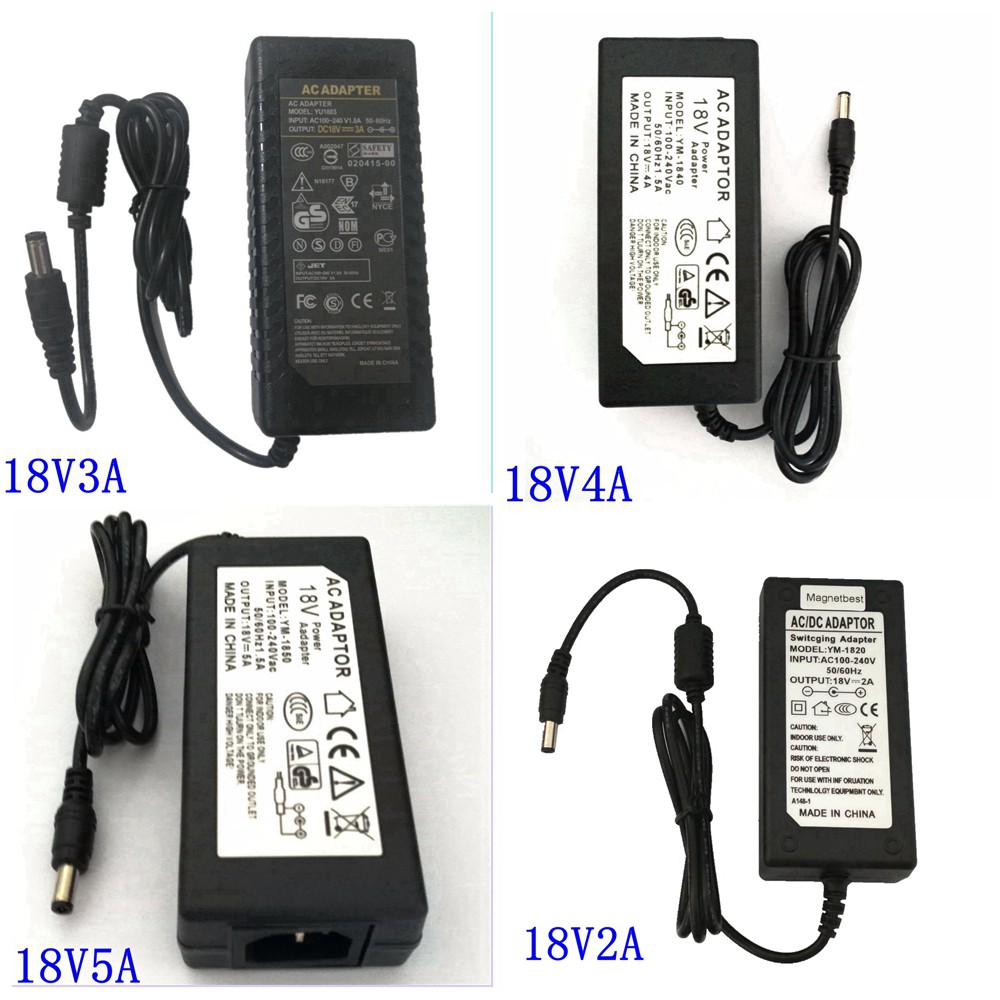 อะแดปเตอร์ DC 18V 18V 2A 3A 4A 5A ลําโพง LED Switching Power Supply Charger