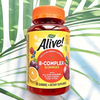 (Natures Way®) Alive! B-Complex Gummies 60 Gummies บี-คอมเพล็กซ์ แบบเคี้ยว เผาผลาญพลังงาน