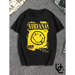 เสื้อยืดสีขาวเสื้อยืด ผ้าฝ้าย พิมพ์ลายการ์ตูนอนิเมะ Nirvana สีดํา ไซซ์ 30s สําหรับผู้ชาย และผู้หญิงS-4XL