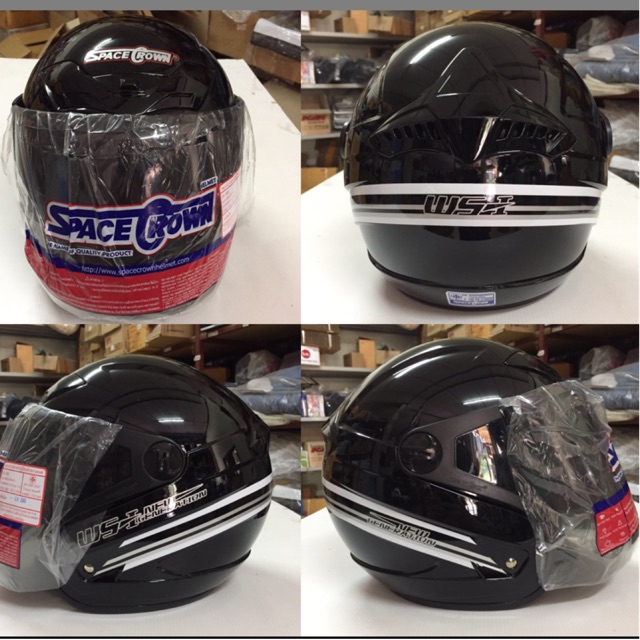 กระจกหมวกกันน็อค Spacecrown รุ่น WSI มีสีใสและสีขา รูปที่ 4