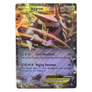 Aggron EX 93/180 บอสโกโดระ Pokemon Matt Card ภาษาอังกฤษ