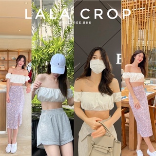 Lala crop 300.- Best seller ! เสื้อครอปปาดไหล่เกาะอกจั้มแขนตุ๊กตา ใส่แล้วน่ารักมากแต่งตัวได้หลายลุคแมทช์ง่าย