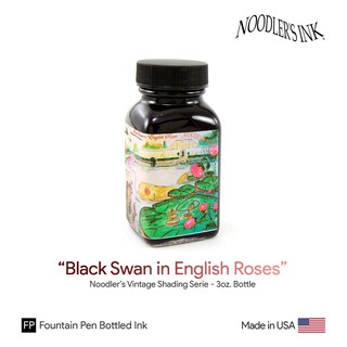 Noodlers "Black Swan in English Roses" Ink 3oz.Bottle - หมึกเฉดนูดเดิลเล่อร์ สีเบอร์กันดี ขนาด 3 ออนซ์