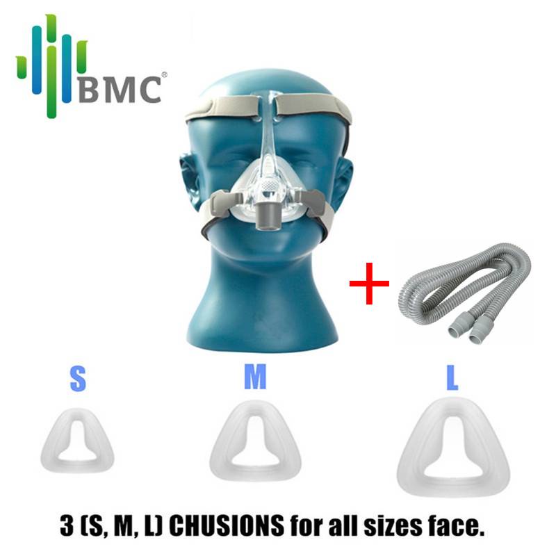 NM4 หน้ากากปิดจมูก สําหรับทุกขนาด พร้อมหมวก และหมอนอิง CPAP และ Auto CPAP APAP หน้ากากนอนกรน