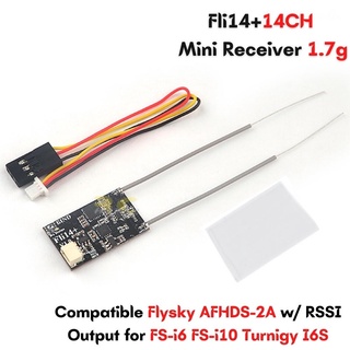 Fli14+14ch เสาอากาศรับสัญญาณ ขนาดเล็ก 1.7 กรัม เข้ากันได้กับ Flysky AFHDS-2A พร้อมเอาท์พุต RSSI สําหรับ FS-i6 FS-i10 Turnigy I6S Fli14