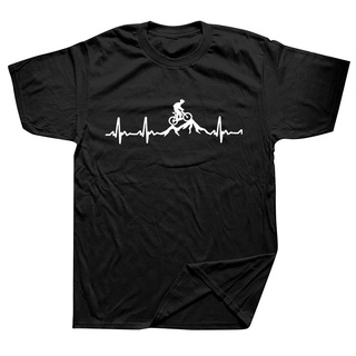 [COD]เสื้อยืดแขนสั้น ผ้าฝ้าย พิมพ์ลายหัวกะโหลก Heartbeat แบบตลก สําหรับผู้ชายS-5XL