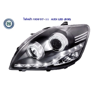 ไฟหน้า VIOS 2007-2012 PROJECTOR LED สีดำ EAGLEYE