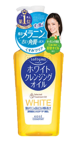 *ของแท้ Kose Softymo White Cleansing Oil 230ML. ออยล์ล้างเครื่องสำอางสูตรทำความสะอาดล้ำลึก