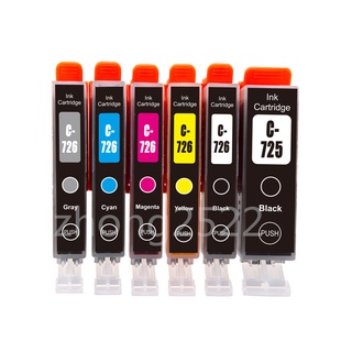 [สต็อกประเทศไทย]7 pack of PGI-725 726 compatible ink cartridges for Canon PIXMA MG6170 MG6270 MG8170 MG8270 printer