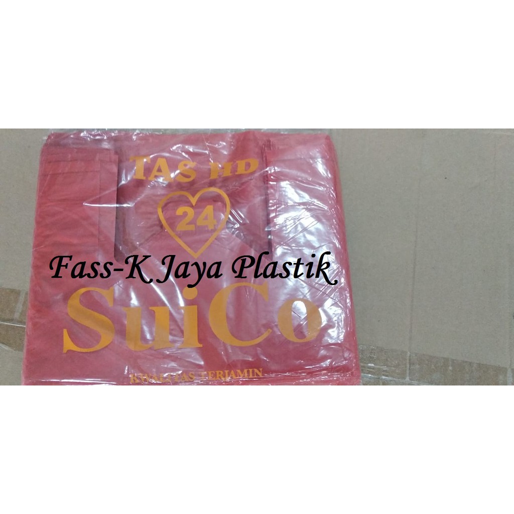 MERAH ถุงพลาสติกสีแดง 24 / Online Shop ถุงพลาสติก / asoi asoy Wrapping Size 24