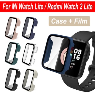 เคสป้องกันหน้าจอ PC พร้อมฟิล์มกันรอย แบบเต็มจอ สําหรับ Xiaomi Mi Watch Lite / Redmi Watch 3 2 Lite Active / Poco Watch