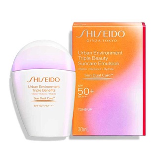 ป้ายไทย SHISEIDO Urban Environment Triple Beauty Suncare Emulsion SPF 50+ PA++++ 30 ml