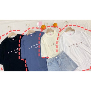 พร้อมส่ง เสื้อoversize งานสกรีน SANDER สีน่ารักสดใส่