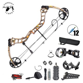 ธนู (มือขวา RH) TOPOINT TRIGON Compound Bow 30-70lbs set Sport Outdoor Archery Target Practice Fishing