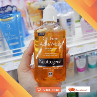 นูโทรจีนา สบู่เหลวล้างหน้า ออยล์ ฟรี แอคเน่ วอช 175มล. Neutrogena Facial Cleanser Oil-Free Acne Wash 175ml.