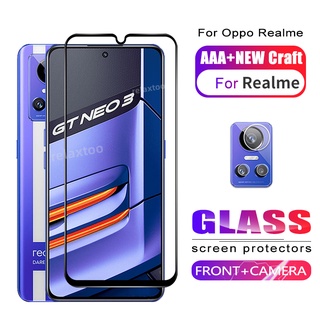 2in1 ฟิล์มกระจกนิรภัยกันรอยหน้าจอ เลนส์กล้องหลัง HD สําหรับ Realme GT Neo3 Neo 3T RealmeGT Neo 3 T GTNeo3 5G 4G