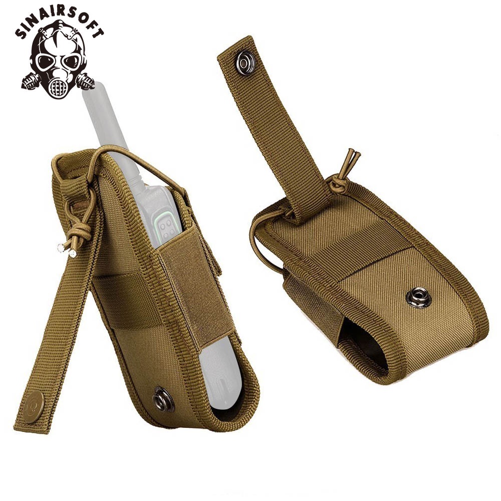 Sinairsoft มัลติฟังก์ชั่นไนลอนยุทธวิธี Walkie Talkie กระเป๋ากลางแจ้ง MOLLE Two-way Walkie Talkie Bracket ฝาครอบชุดหนัง - รูปที่ 3