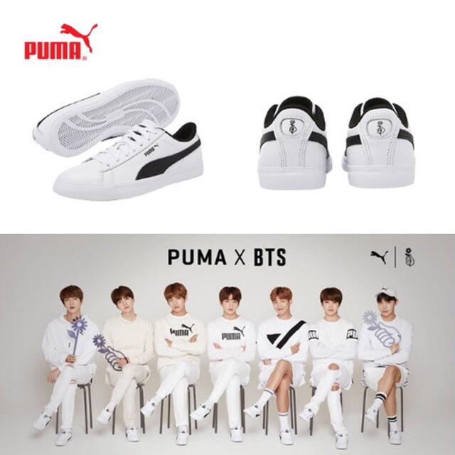 Pre-order รองเท้า PUMA X BTS สีขาวดำ ของแท้100%
