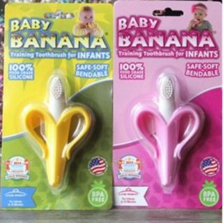 ยางกัดกล้วย สำหรับลูกน้อย BABY BANANA Teething Toothbrush for INFANTS ผลิตจากวัตถุปลอดสาร BPAFREE 100%