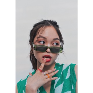 MATCHA SUNGLASSES แว่นตากรอบสี่เหลี่ยม สุดคูล 🥝💚