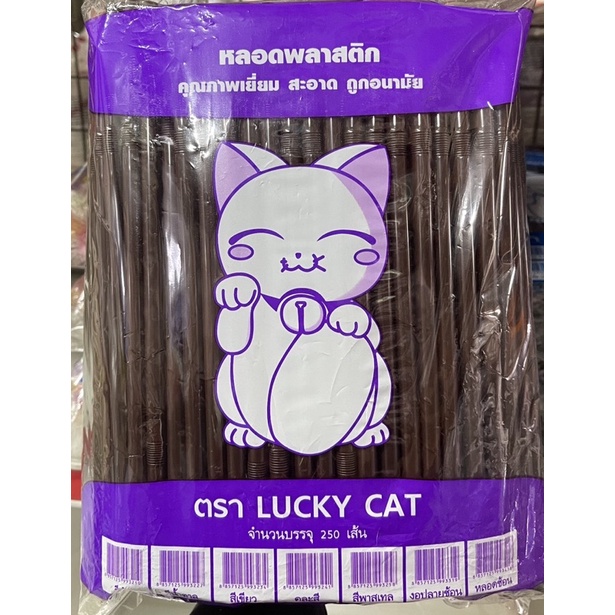 หลอดพลาสติก หลอดน้ำ 250 ชิ้น หลอดกลม สำหรับดื่มน้ำ งอได้ ขนาด 8 มิล