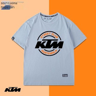 เสื้อผ้าอนิเมะ◆﹍✆&gt;แขนสั้นผู้ชาย ins tide Ktm ทีมชุดแข่งมอเตอร์ไซค์สำหรับรถจักรหนักออฟโรดแขนสั้น เสื้อยืดชายหลวมสไตล์ฮ่อง