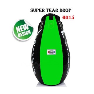 กระสอบทรายแฟร์แท็กซ์ HB15 สีเหลือง-ดำ Fairtex Heavy Bag HB15 supper tear drop Training (un-filled)MMA Kickboxing k1