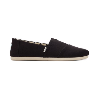 TOMS รองเท้าลำลองผู้ชาย สลิปออน รุ่น Alpargata Black Recycled Cotton Canvas(CB) รองเท้าลิขสิทธิ์แท้