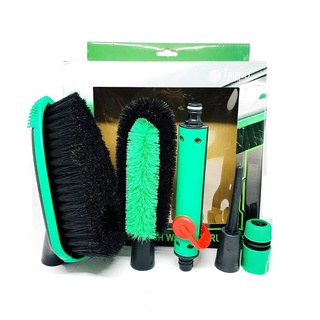 แปรงล้างรถ และฉีดล้อ 3pcs Green Car Wash Water Thru Brush