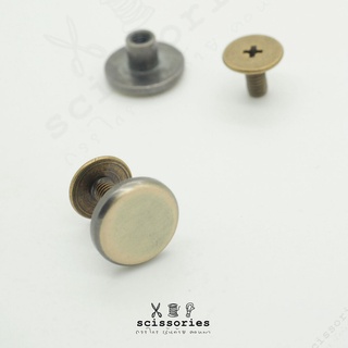 น๊อตเกลียว หน้าเรียบ 10 MM สีเหลืองปัด/2ตัว