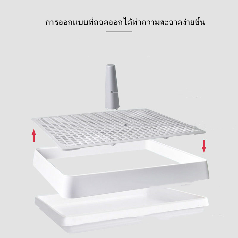 💥COD 💥ถาดรองฉี่สัตว์เลี้ยง ถอดประกอบตามใจชอบ กระโถนในร่มแบบเรียบง่าย แบบมีเสา 🐾 รูปที่ 3
