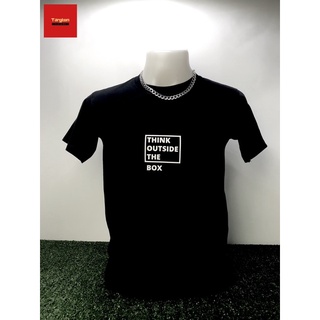 เสื้อยืด COTTON 100% ลาย Think outside the box คอกลม