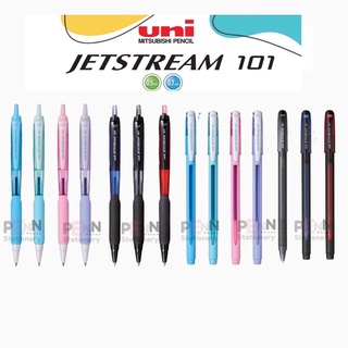 ปากกาลูกลื่น UNI JETSTREAM 101 ด้ามกดและด้ามถอดปลอก มี2ขนาด ขนาด 0.5 , 0.7 MM  ราคา/1ด้าม