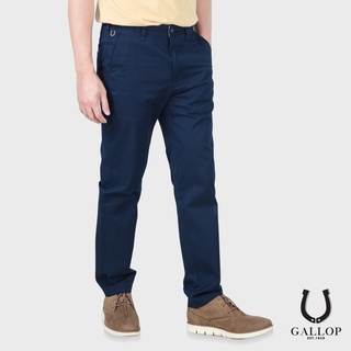 GALLOP : CHINO PANTS  กางเกงขายาว (ผ้าชิโน) รุ่น GL9007 สีกรม