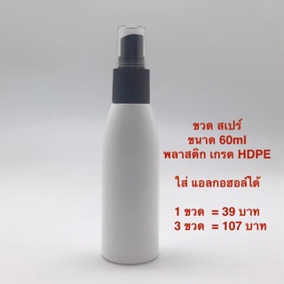 พร้อมส่ง!! ขวดสเปรย์เปล่า พลาสติก เกรด HDPE ขนาด60ml