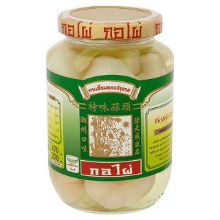 ✨คุ้มสุดๆ✨ กอไผ่ กระเทียมดองปรุงรส 470กรัม Korpai Pickled Garlic 470g